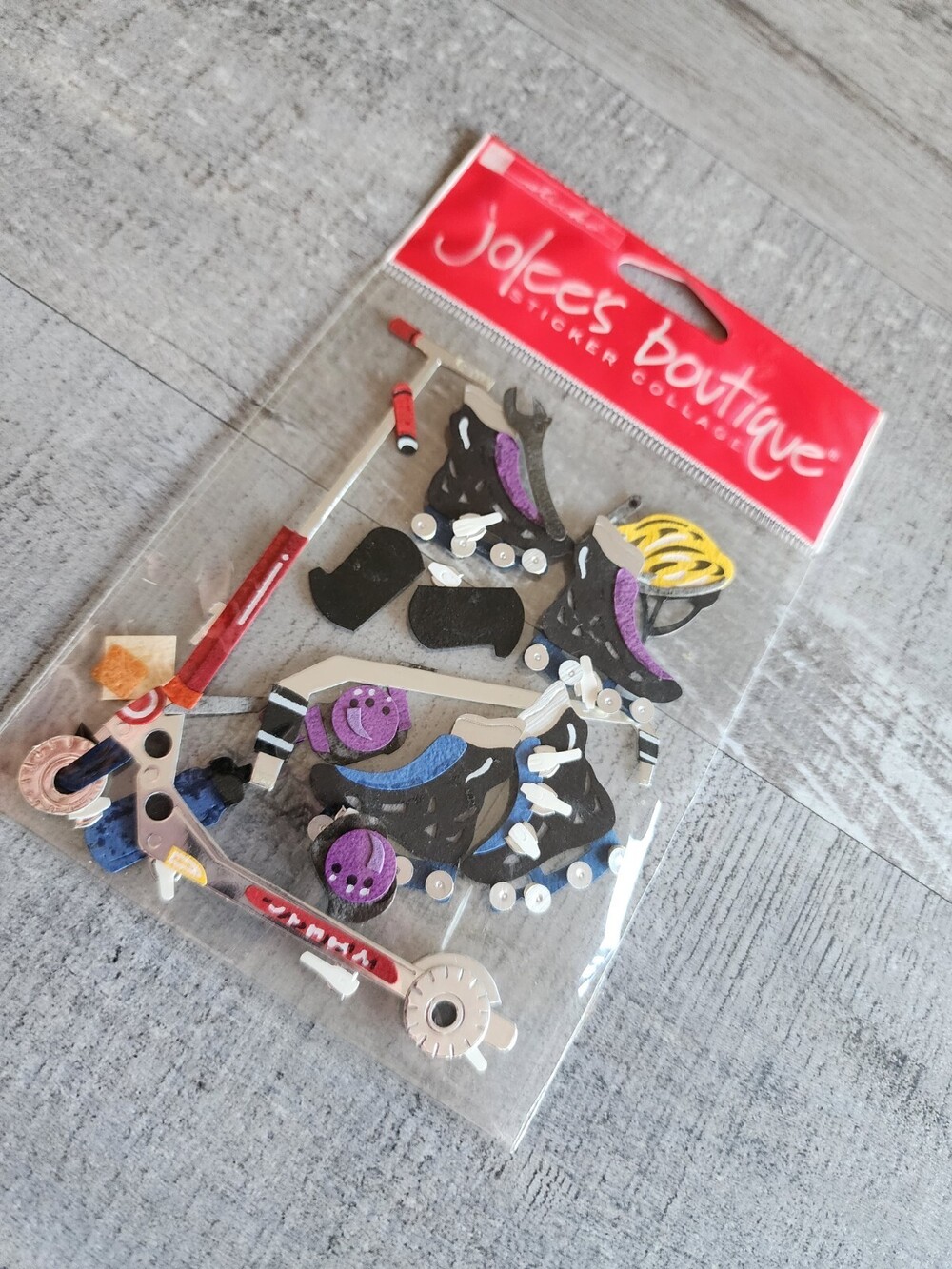 Jolee's Stickers New Street Skates Scotter Rollerblades 3D Sports Stickers #41